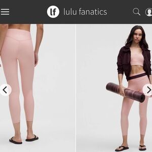 NWT Lululemon Wunder Under Senseknit High-Rise Tight 25" Sz 10 Pink Haze